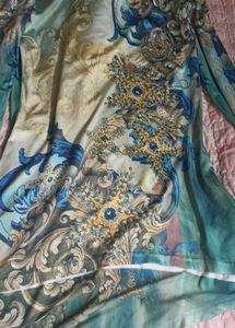 Baroque Print Long Sleeve Top