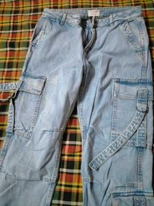 Light Blue Cargo Jeans
