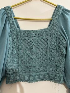 set of two - Crochet Detail schffli Top