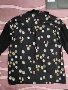 Printed Black Shirt