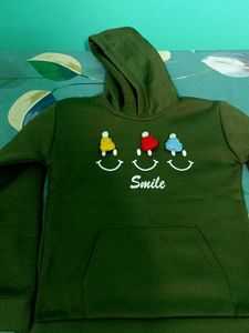 Mehndi Green Smile Hoodie