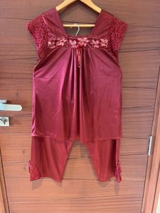4 Piece Satin Nightwear