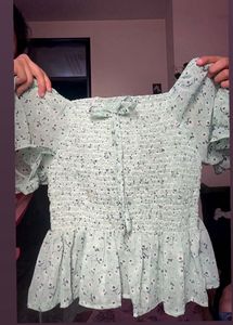 Floral Smocked Peplum Top