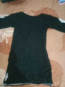 !!Short Black Chikankari Kurti!!