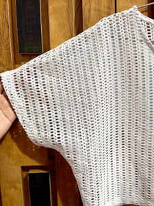 Crochet Knit Top - White