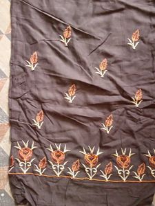 Brown Best Digins Embroidery Palazzo