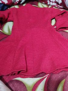 Girls' woolly Dress with cap free
