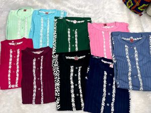 Traditional Chikan Embroidery Work Reyon Shirt /