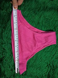 Pink Ribbed Bikini Bottom🖤