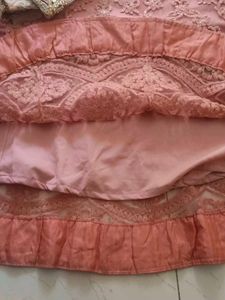 Elegant Peach Lehenga Choli Set