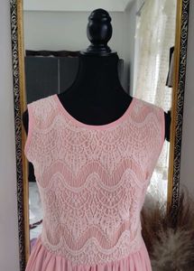 Pink Lace Maxi Dress