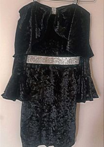 Elegant Black Velvet Middi For Kids