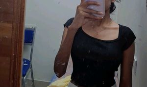 Black Square Neck Top