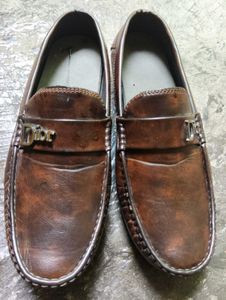 Dior Brown Leather Loafers