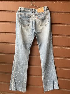Bootcut Self Design Jeans