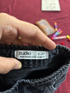 Zudio Black Denim Jeans