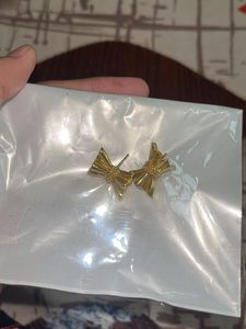 Gold Bow Earrings