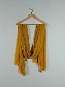 Mustard Yellow Embroidered Kurta &amp; Duppata Set