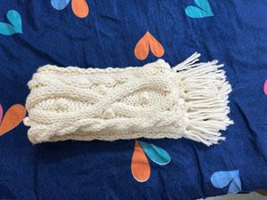 handmade Knit Scarf with Fringe