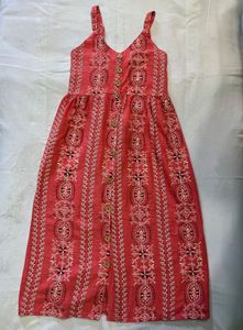 Woman Rose Patterned Sundress