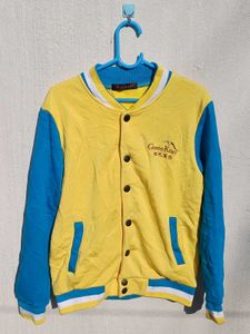 💛Yellow Vintage Varsity Jacket(L 24 B 20 )