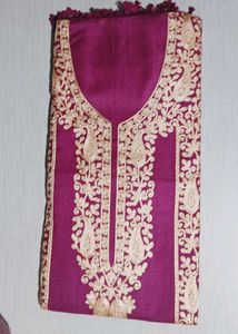 kashmiri Embroidery Woolen unstitched suit