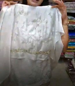 Beautiful pistol set heavy hand work saree