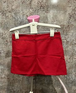 Mango Red Mini Skirt