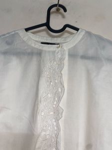 fabindia white cotton blouse