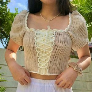 Crochet Bralet, Backless Or Cherry Top