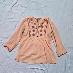 Boho Embroidered Top