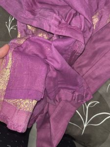 Purple Embroidered Kurta Set Inside Margin