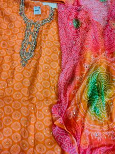 Orange Dress Material