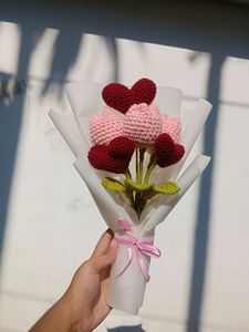 Crochet Heart Bouquet