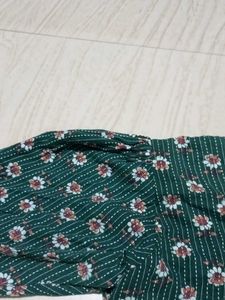 Green Floral Mini Dress