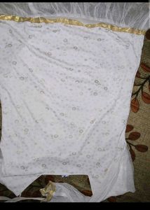 Sequin Detail White Tunic Top