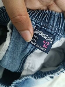 Denim Rose Patch Shorts