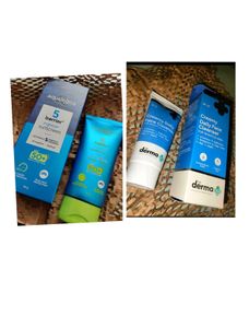 ₹300 Aqualogica Sunscreen & DermaCo Face Cleanser