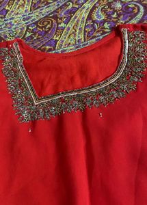 Red Kurta Set