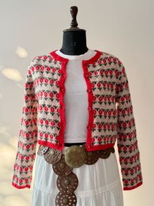 Floral Knit Cardigan