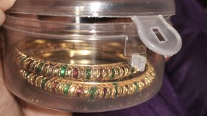 Gold Plated Multicoloured Bangles
