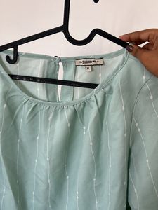 A Nice Green White Striped Top