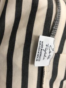 Boat Neck Strip Minidress