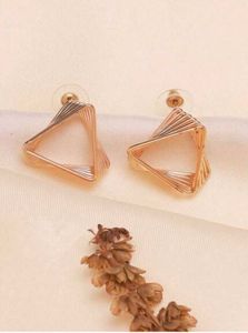 Gold Triangular Earring