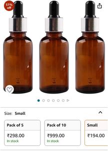 Get Unlimited No Of Bottles (Opaque)( 30ml)With Dropper- Empty