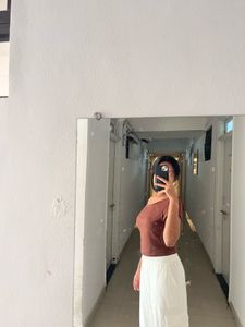 Brown Crop Top - Stylish & Chic