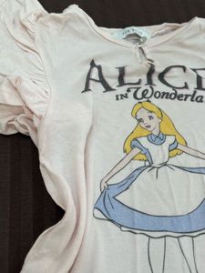 Cute &#39;Alice in Wonderland&#39; baby pink peplum top