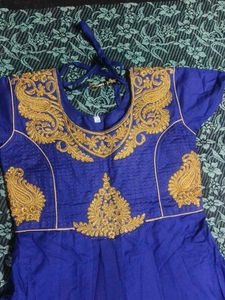 Royal Blue Embroidered Dress