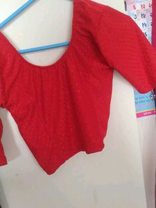 Red Blouse Stretchable