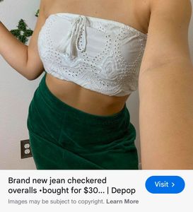White Eyelet Tube Top